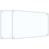 Dosserets de cuisine 2 pcs transparent 80x50 cm verre trempé 