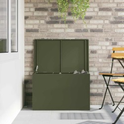 Boîte de Rangement Extérieure Vert olive 80 x 50.5 x 50 cm 