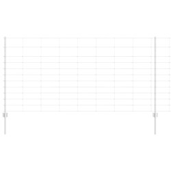 Panneaux de Clôture 22 pcs U-Channel 120 cm Acier Galvanisé 