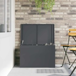 Boîte de Rangement Extérieure Anthracite 80 x 50.5 x 50 cm 
