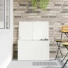 Boîte de Rangement Extérieure Blanc 80 x 50.5 x 50 cm 
