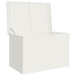 Boîte de Rangement Extérieure Blanc 80 x 50.5 x 50 cm 