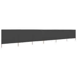 Paravent 6 panneaux Tissu 800 x 160 cm Anthracite 