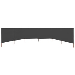 Paravent 6 panneaux Tissu 800 x 160 cm Anthracite 
