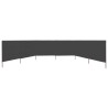 Paravent 6 panneaux Tissu 800 x 160 cm Anthracite 