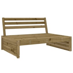 Canapé central de jardin 120x80 cm bois de pin imprégné 