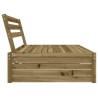 Canapé central de jardin 120x80 cm bois de pin imprégné 