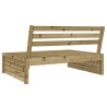 Canapé central de jardin 120x80 cm bois de pin imprégné 