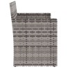 Banc de jardin avec coussins Gris 105 cm Résine tressée 