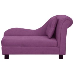 Canapé pour chien avec oreiller Bordeaux 83x44x44 cm Peluche 