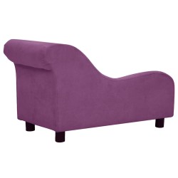 Canapé pour chien avec oreiller Bordeaux 83x44x44 cm Peluche 