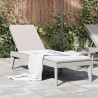 Chaise longue gris 186x60x29 cm PP 