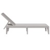 Chaise longue gris 186x60x29 cm PP 