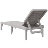 Chaise longue gris 186x60x29 cm PP 