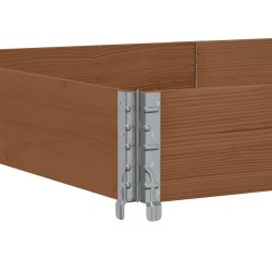Jardinière marron 150x100 cm bois massif de pin 