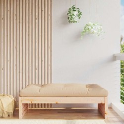 Repose-pied de jardin 120x80 cm bois de pin massif 