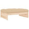 Repose-pied de jardin 120x80 cm bois de pin massif 