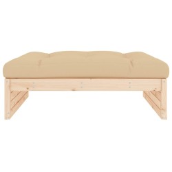 Repose-pied de jardin 120x80 cm bois de pin massif 
