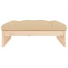 Repose-pied de jardin 120x80 cm bois de pin massif 