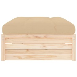 Repose-pied de jardin 120x80 cm bois de pin massif 