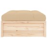 Repose-pied de jardin 120x80 cm bois de pin massif 