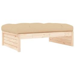 Repose-pied de jardin 120x80 cm bois de pin massif 