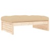 Repose-pied de jardin 120x80 cm bois de pin massif 
