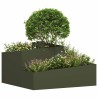 Cache-Pot Vert Olive 80x80x50 cm Acier laminé à froid 