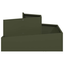 Cache-Pot Vert Olive 80x80x50 cm Acier laminé à froid 