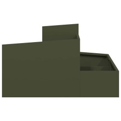 Cache-Pot Vert Olive 80x80x50 cm Acier laminé à froid 