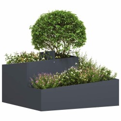 Porte-plante Anthracite 80x80x50 cm Acier laminé à froid 