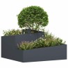 Porte-plante Anthracite 80x80x50 cm Acier laminé à froid 
