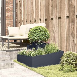 Porte-plante Anthracite 80x80x50 cm Acier laminé à froid 