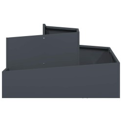 Porte-plante Anthracite 80x80x50 cm Acier laminé à froid 