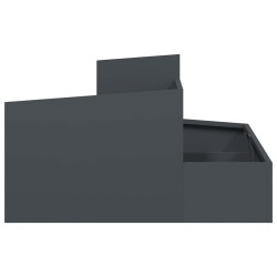 Porte-plante Anthracite 80x80x50 cm Acier laminé à froid 