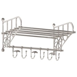 Porte-bagages avec cintres mural aluminium 