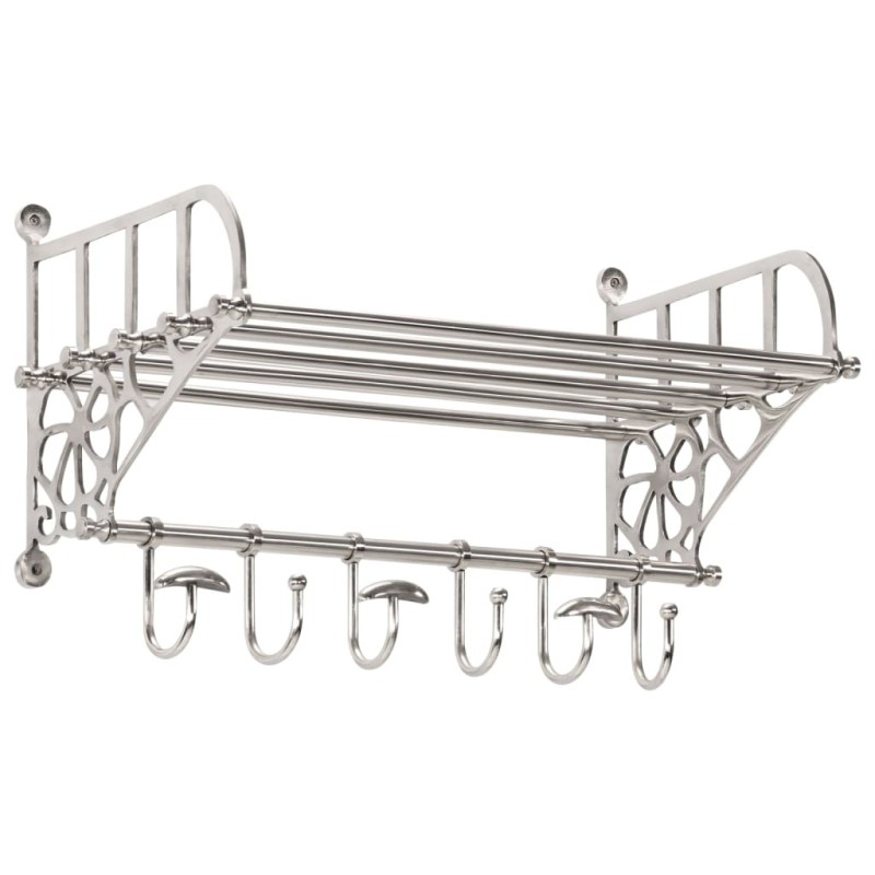 Porte-bagages avec cintres mural aluminium 