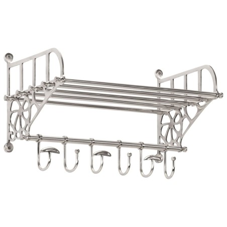 Porte-bagages avec cintres mural aluminium 