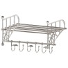 Porte-bagages avec cintres mural aluminium 