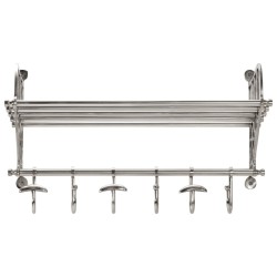 Porte-bagages avec cintres mural aluminium 
