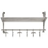Porte-bagages avec cintres mural aluminium 