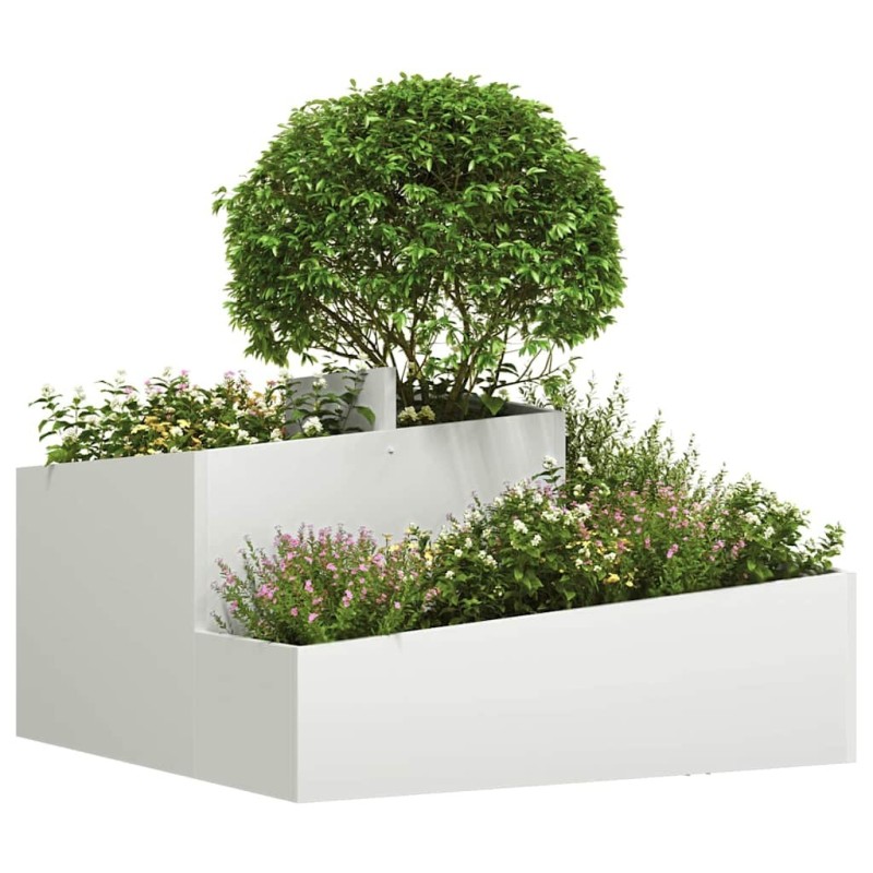 Pot blanc 80x80x50 cm en plastique 