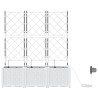Jardinières de jardin 1 pc Blanc 120 x 40 x 142 cm Plastique 