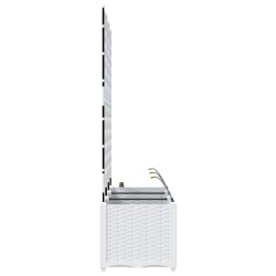 Jardinières de jardin 1 pc Blanc 120 x 40 x 142 cm Plastique 