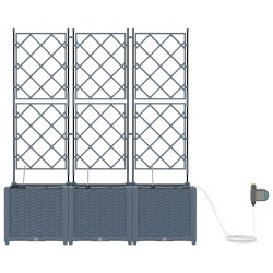 Jardinières de jardin 1 pc Gris clair 120 x 40 x 142 cm 