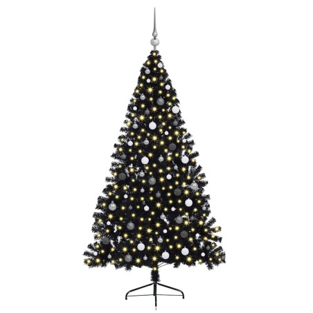 Sapin de Noël artificiel Noir 210 cm PVC 