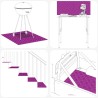 Plaques Aluminium Ecaille 4 pcs Antidérapantes 50x50 cm 