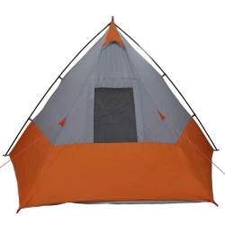 Tente Gris et Orange et Noir 383 x 338 x 217 cm Polyester 
