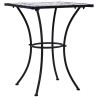 Table de bistro mosaïque Bleu et blanc 60 cm Céramique 