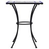 Table de bistro mosaïque Bleu et blanc 60 cm Céramique 